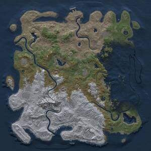 Thumbnail Rust Map: Procedural Map, Size: 5040, Seed: 2147483647, 16 Monuments