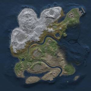 Thumbnail Rust Map: Procedural Map, Size: 3000, Seed: 165432186, 13 Monuments