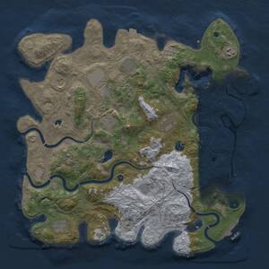 Thumbnail Rust Map: Procedural Map, Size: 4250, Seed: 9128526, 17 Monuments