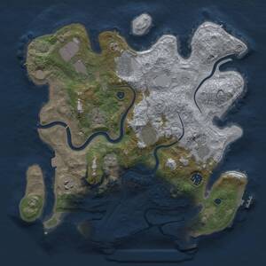 Thumbnail Rust Map: Procedural Map, Size: 3500, Seed: 1918977361, 13 Monuments