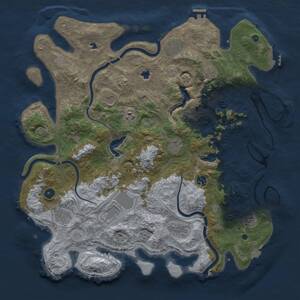 Thumbnail Rust Map: Procedural Map, Size: 4500, Seed: 1986178890, 16 Monuments