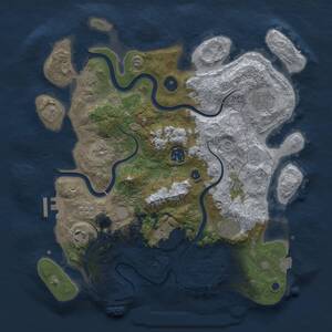Thumbnail Rust Map: Procedural Map, Size: 3500, Seed: 730309763, 12 Monuments