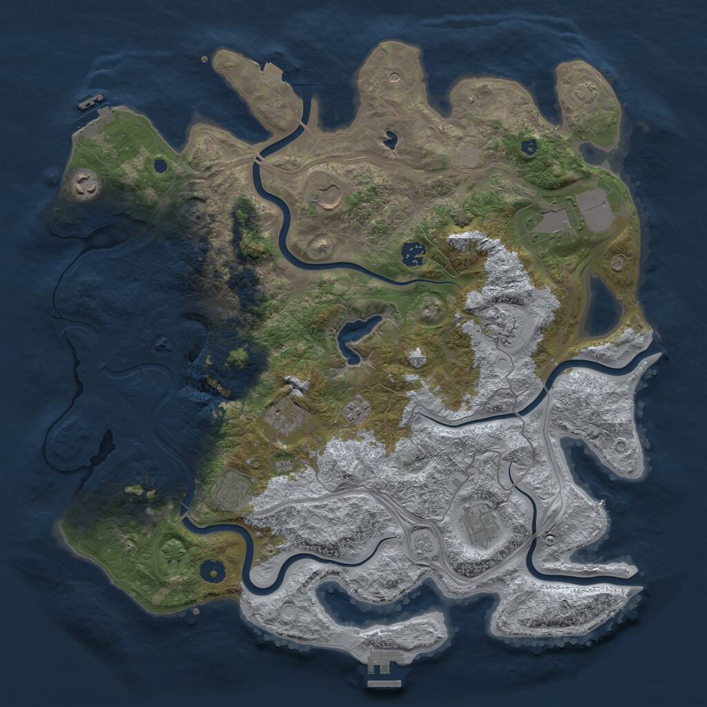 Rust Map: Procedural Map, Size: 4250, Seed: 5374357, 15 Monuments