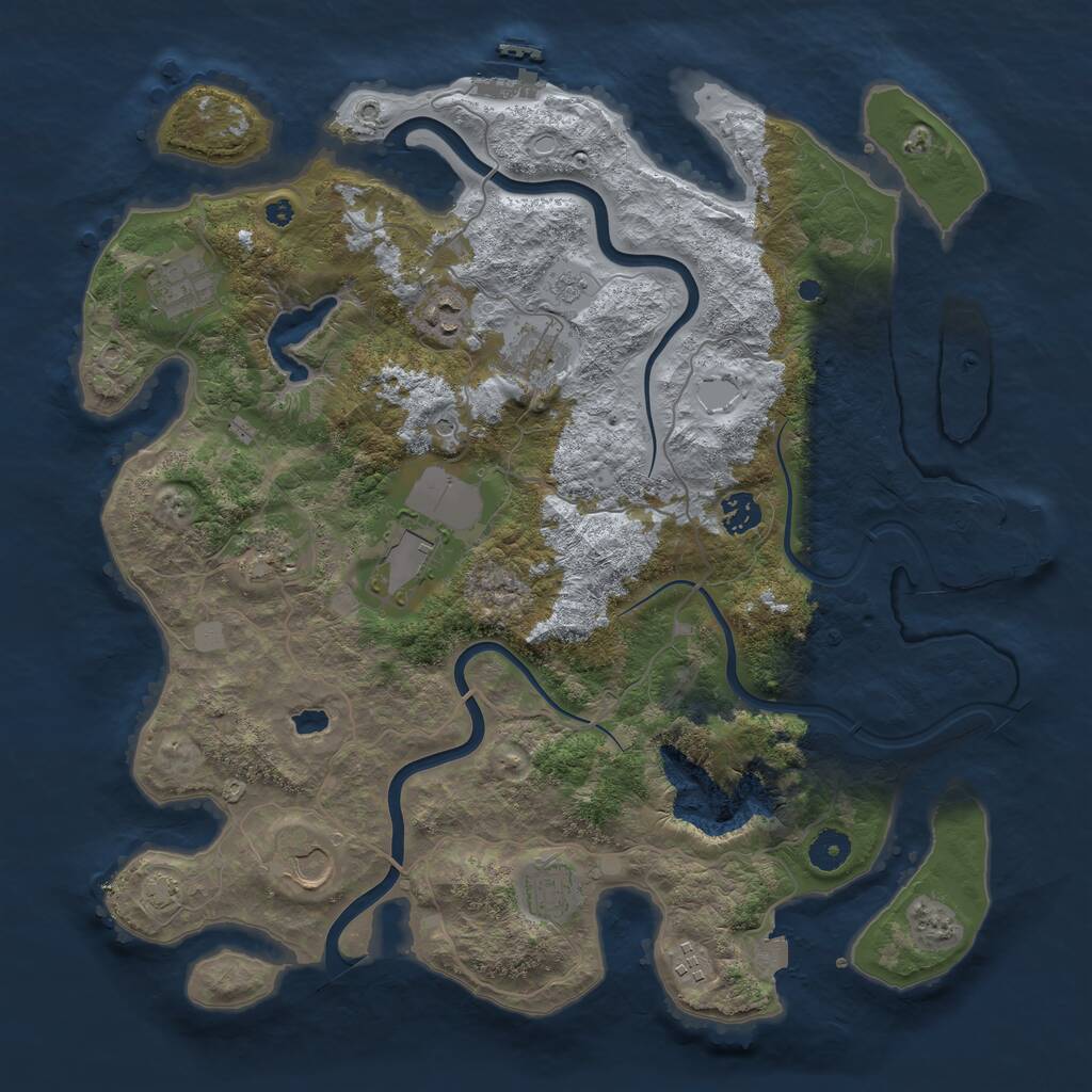 Rust Map: Procedural Map, Size: 4000, Seed: 1108073094, 15 Monuments