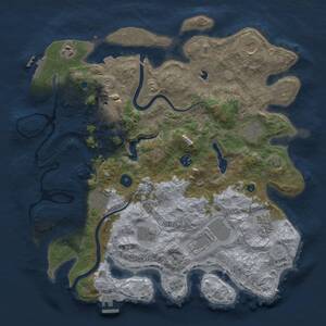 Thumbnail Rust Map: Procedural Map, Size: 4000, Seed: 221757672, 16 Monuments