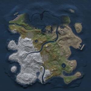 Thumbnail Rust Map: Procedural Map, Size: 3000, Seed: 17894530, 11 Monuments