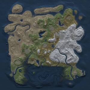 Thumbnail Rust Map: Procedural Map, Size: 4500, Seed: 2053791644, 16 Monuments
