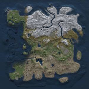 Thumbnail Rust Map: Procedural Map, Size: 4250, Seed: 1408891465, 14 Monuments