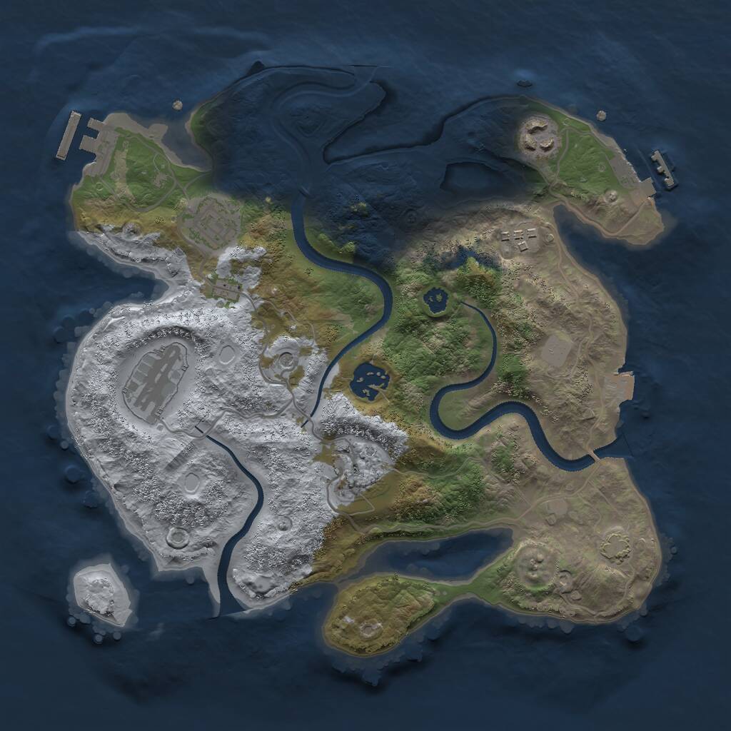 Rust Map: Procedural Map, Size: 3000, Seed: 109699611, 11 Monuments