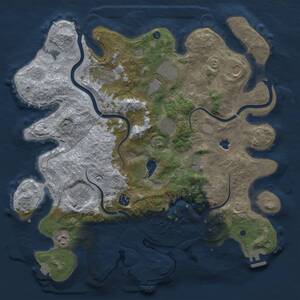 Thumbnail Rust Map: Procedural Map, Size: 4000, Seed: 89300094, 15 Monuments
