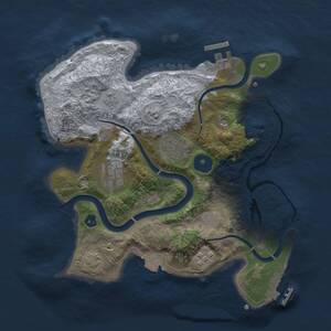 Thumbnail Rust Map: Procedural Map, Size: 2700, Seed: 129093500, 9 Monuments