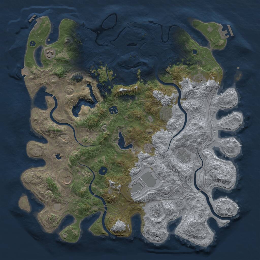Rust Map: Procedural Map, Size: 4500, Seed: 94203869, 15 Monuments