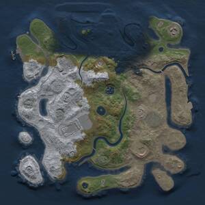 Thumbnail Rust Map: Procedural Map, Size: 3500, Seed: 792036100, 13 Monuments