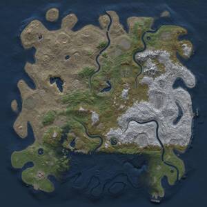 Thumbnail Rust Map: Procedural Map, Size: 5000, Seed: 4827391, 17 Monuments