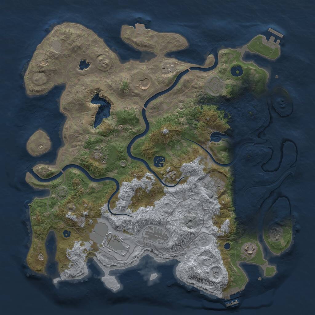 Rust Map: Procedural Map, Size: 4000, Seed: 1315544786, 15 Monuments