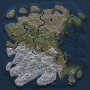 Thumbnail Rust Map: Procedural Map, Size: 4250, Seed: 1739748870, 16 Monuments