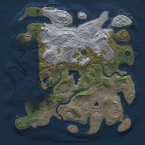 Thumbnail Rust Map: Procedural Map, Size: 4000, Seed: 1582785307, 14 Monuments