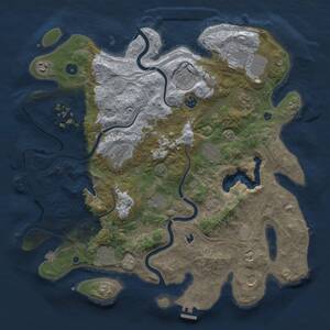 Thumbnail Rust Map: Procedural Map, Size: 4250, Seed: 887828488, 17 Monuments