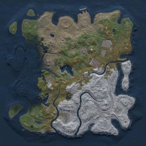 Thumbnail Rust Map: Procedural Map, Size: 4250, Seed: 556739325, 16 Monuments