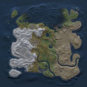 Thumbnail Rust Map: Procedural Map, Size: 3500, Seed: 2124825899, 14 Monuments