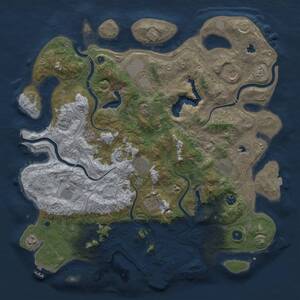 Thumbnail Rust Map: Procedural Map, Size: 4500, Seed: 1153404668, 16 Monuments