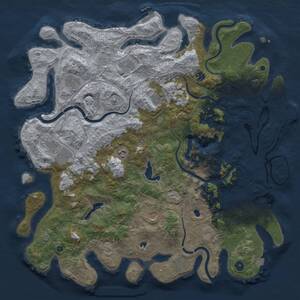 Thumbnail Rust Map: Procedural Map, Size: 4800, Seed: 195290702, 15 Monuments