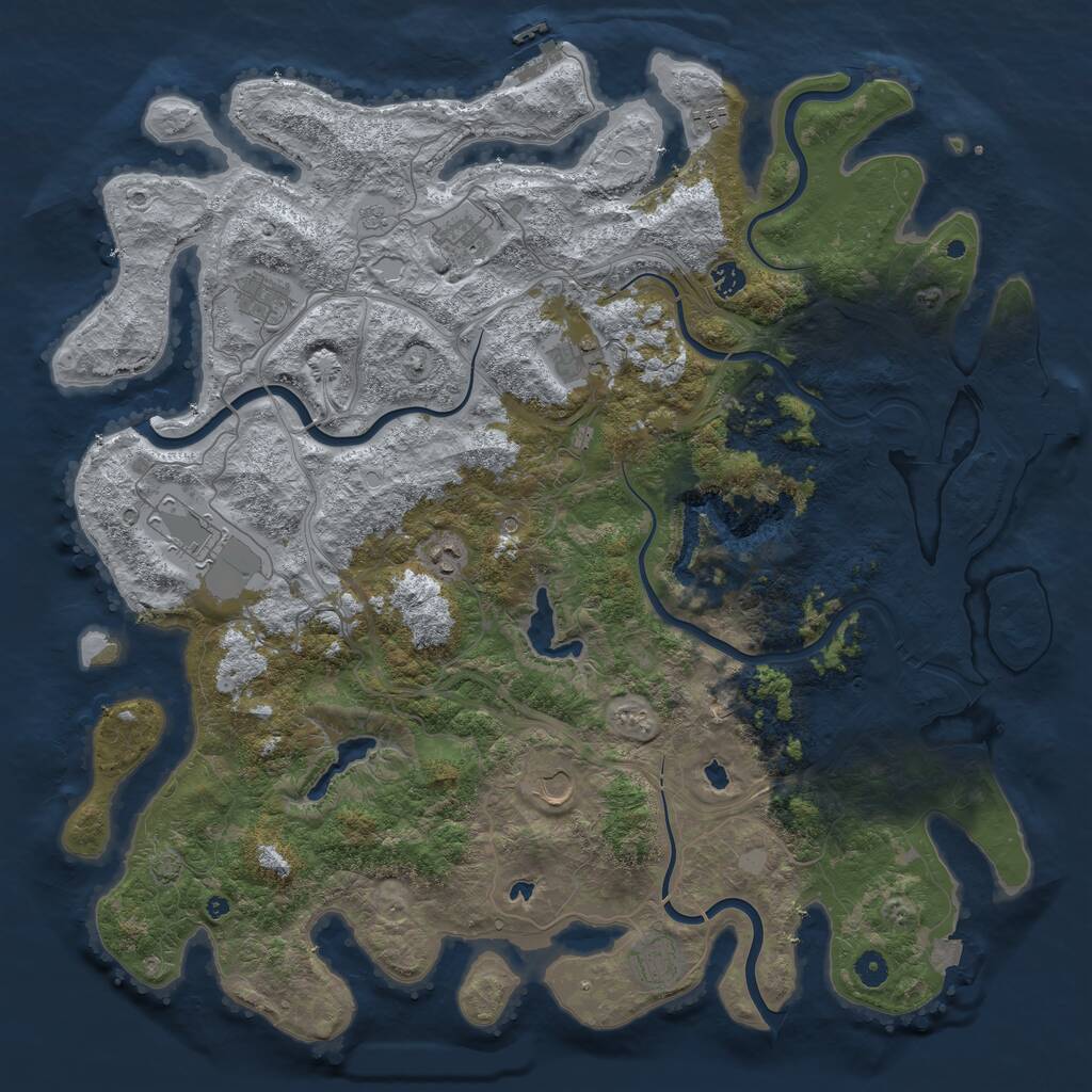 Rust Map: Procedural Map, Size: 4800, Seed: 195290702, 15 Monuments