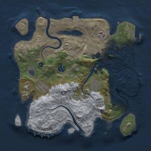 Thumbnail Rust Map: Procedural Map, Size: 3000, Seed: 387278108, 11 Monuments