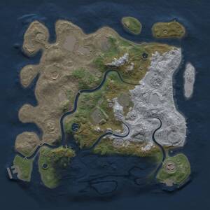 Thumbnail Rust Map: Procedural Map, Size: 3750, Seed: 674765576, 14 Monuments