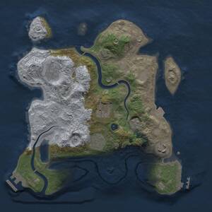 Thumbnail Rust Map: Procedural Map, Size: 3000, Seed: 623743852, 11 Monuments