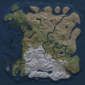 Thumbnail Rust Map: Procedural Map, Size: 4500, Seed: 3983111, 17 Monuments