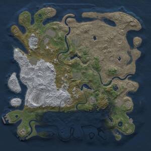 Thumbnail Rust Map: Procedural Map, Size: 4500, Seed: 523912931, 16 Monuments
