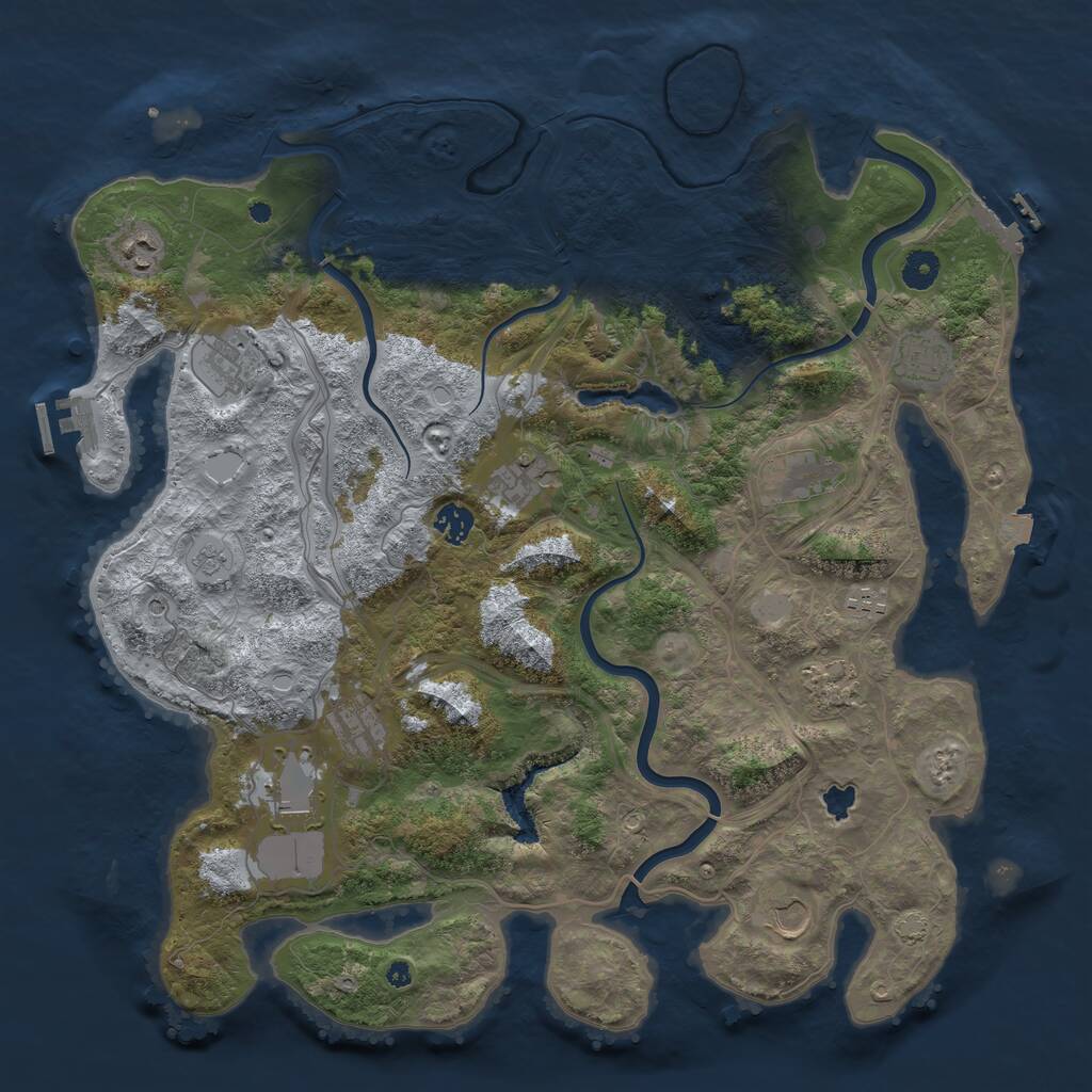 Rust Map: Procedural Map, Size: 4250, Seed: 854689440, 17 Monuments