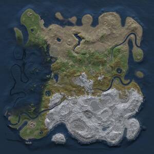 Thumbnail Rust Map: Procedural Map, Size: 4096, Seed: 915994185, 15 Monuments