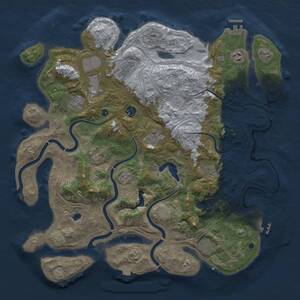 Thumbnail Rust Map: Procedural Map, Size: 4250, Seed: 97375873, 16 Monuments