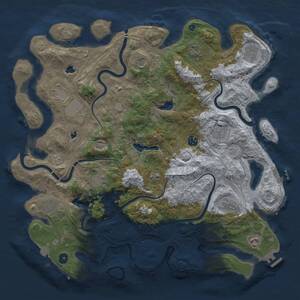 Thumbnail Rust Map: Procedural Map, Size: 4500, Seed: 1811849502, 17 Monuments