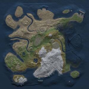 Thumbnail Rust Map: Procedural Map, Size: 3000, Seed: 31525, 10 Monuments