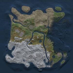 Thumbnail Rust Map: Procedural Map, Size: 3700, Seed: 1485894708, 15 Monuments