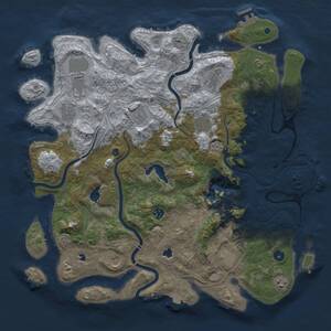 Thumbnail Rust Map: Procedural Map, Size: 4500, Seed: 1594249966, 16 Monuments