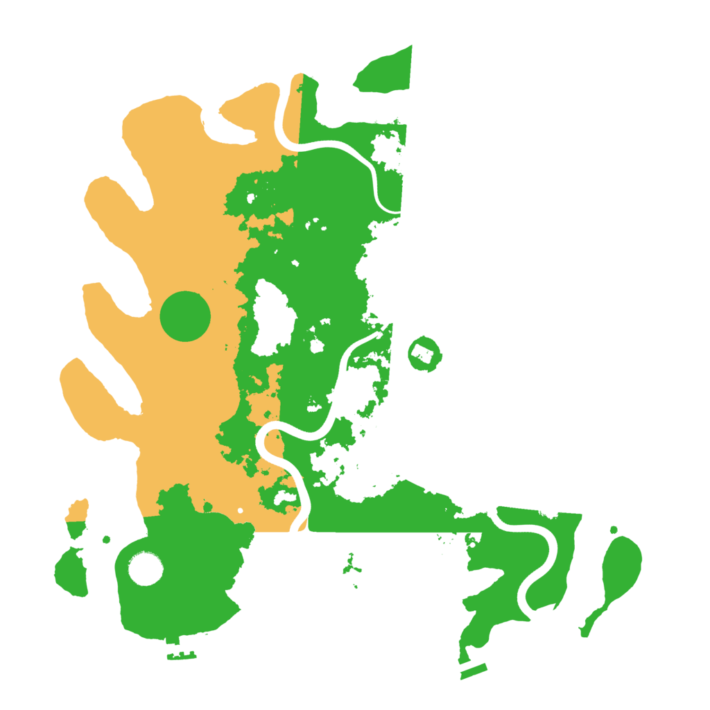 Biome Rust Map: Procedural Map, Size: 3700, Seed: 95846