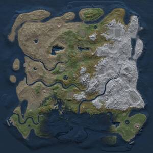 Thumbnail Rust Map: Procedural Map, Size: 5000, Seed: 1143733313, 17 Monuments