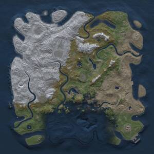 Thumbnail Rust Map: Procedural Map, Size: 4750, Seed: 820449682, 16 Monuments