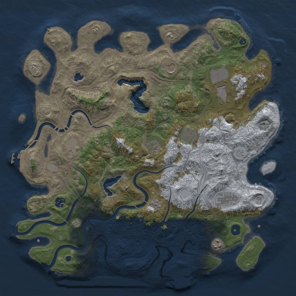Rust Map: Procedural Map, Size: 4300, Seed: 684322248, 15 Monuments