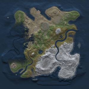 Thumbnail Rust Map: Procedural Map, Size: 3000, Seed: 2072784655, 13 Monuments