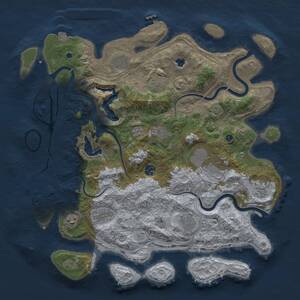Thumbnail Rust Map: Procedural Map, Size: 4300, Seed: 567518016, 16 Monuments