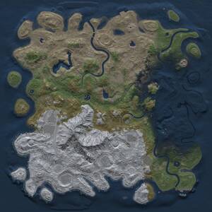 Thumbnail Rust Map: Procedural Map, Size: 5000, Seed: 1507041448, 17 Monuments