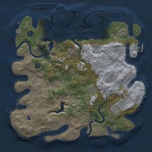 Thumbnail Rust Map: Procedural Map, Size: 4000, Seed: 717950268, 15 Monuments