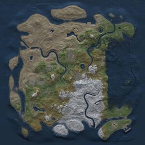Thumbnail Rust Map: Procedural Map, Size: 4500, Seed: 825003529, 16 Monuments