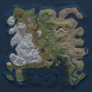 Thumbnail Rust Map: Procedural Map, Size: 4000, Seed: 465544508, 15 Monuments