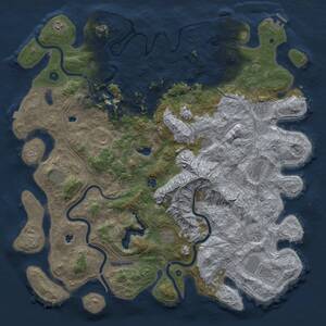Thumbnail Rust Map: Procedural Map, Size: 5200, Seed: 175678047, 17 Monuments